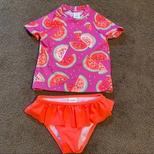 Gymboree swimsuit size 4 rash guard 2 piece